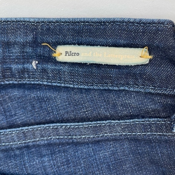 Anthropologie Pilcro & the Letterpress Stet Mid-rise Jeans Dark Rinse Size 25 - Picture 7 of 12